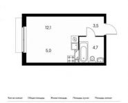 1-комнатная квартира площадью 25.7 кв.м, микрорайон Опытное Поле, 10 | цена 3 215 070 руб. | www.metrprice.ru