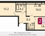 2-комнатная квартира площадью 63.7 кв.м, Ивановская, 7, корп.3Г | цена 5 032 300 руб. | www.metrprice.ru