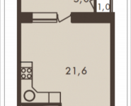 1-комнатная квартира площадью 35.2 кв.м, Гродненская, 5А, корп.1 | цена 9 342 872 руб. | www.metrprice.ru