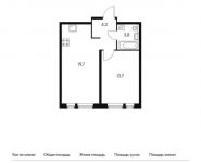 1-комнатная квартира площадью 41.5 кв.м,  | цена 4 452 950 руб. | www.metrprice.ru