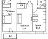 2-комнатная квартира площадью 73 кв.м, Шелепихинская набережная, влд 34, корп.3 | цена 24 679 200 руб. | www.metrprice.ru