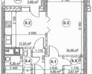 1-комнатная квартира площадью 41.65 кв.м, проспект Буденного, вл51 | цена 7 088 824 руб. | www.metrprice.ru