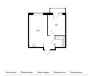 1-комнатная квартира площадью 40.2 кв.м, Ленинский проспект, 20 | цена 4 647 120 руб. | www.metrprice.ru