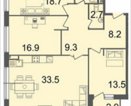 4-комнатная квартира площадью 109.2 кв.м, Серебрякова, 11-13, корп.2 | цена 15 716 610 руб. | www.metrprice.ru