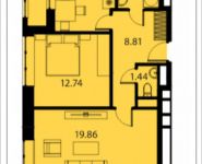 2-комнатная квартира площадью 57.79 кв.м, Московская, 2 | цена 4 588 716 руб. | www.metrprice.ru
