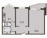 2-комнатная квартира площадью 50.9 кв.м, Авиаторов ул, д. 5, корп. 4 | цена 6 137 000 руб. | www.metrprice.ru