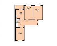 3-комнатная квартира площадью 77.4 кв.м, Заречная улица, 23 | цена 6 096 756 руб. | www.metrprice.ru
