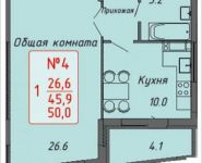 1-комнатная квартира площадью 50 кв.м, Талдомская улица, 17к1 | цена 4 797 500 руб. | www.metrprice.ru