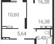 1-комнатная квартира площадью 41.98 кв.м, Татьянин Парк, корп.8В | цена 5 003 155 руб. | www.metrprice.ru