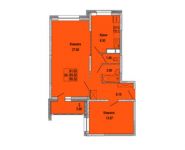 2-комнатная квартира площадью 65.32 кв.м, Правдинский гск, 4 | цена 3 599 132 руб. | www.metrprice.ru