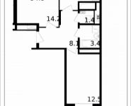 2-комнатная квартира площадью 54.8 кв.м, Колпакова, 44, корп.32 | цена 4 487 786 руб. | www.metrprice.ru