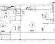 1-комнатная квартира площадью 27.5 кв.м, Космонавтов б-р | цена 2 526 648 руб. | www.metrprice.ru