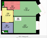 2-комнатная квартира площадью 39.2 кв.м, Адмирала Макарова, 10, корп.3 | цена 8 036 000 руб. | www.metrprice.ru