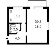 1-комнатная квартира площадью 30 кв.м, улица Марии Поливановой, 4 | цена 8 690 000 руб. | www.metrprice.ru