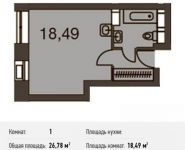 1-комнатная квартира площадью 26.8 кв.м, Донецкая ул., 30С1 | цена 3 586 378 руб. | www.metrprice.ru