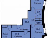 3-комнатная квартира площадью 81.2 кв.м, Акуловская, 2Д | цена 5 481 000 руб. | www.metrprice.ru