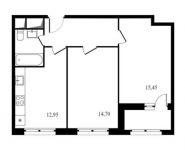 2-комнатная квартира площадью 55.9 кв.м, улица Берзарина, 28Ак1 | цена 9 731 820 руб. | www.metrprice.ru