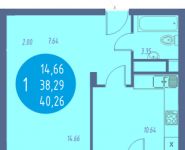 1-комнатная квартира площадью 40 кв.м в ЖК "Авеню", Рабочая ул., 4 | цена 3 422 100 руб. | www.metrprice.ru