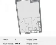 1-комнатная квартира площадью 30.9 кв.м, Береговой пр., ВЛ5 | цена 7 416 000 руб. | www.metrprice.ru
