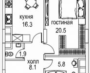 1-комнатная квартира площадью 53 кв.м, Авиационная, 77к2, корп.2 | цена 19 833 996 руб. | www.metrprice.ru
