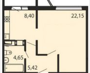 1-комнатная квартира площадью 43 кв.м, ул. Творчества, 108 | цена 2 847 900 руб. | www.metrprice.ru