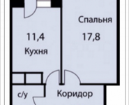 1-комнатная квартира площадью 41.5 кв.м, Триумфальная, 1 | цена 3 278 500 руб. | www.metrprice.ru