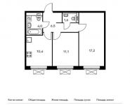 2-комнатная квартира площадью 50.7 кв.м, жилой комплекс Мякинино Парк, | цена 6 712 680 руб. | www.metrprice.ru