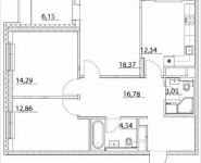 3-комнатная квартира площадью 86.2 кв.м, проезд Шокальского, 31к1 | цена 14 910 445 руб. | www.metrprice.ru