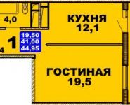 1-комнатная квартира площадью 45 кв.м, Жуковского ул., 25 | цена 3 730 000 руб. | www.metrprice.ru