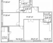 4-комнатная квартира площадью 129.41 кв.м, Лазоревый пр., 3 | цена 30 444 737 руб. | www.metrprice.ru