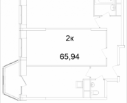 2-комнатная квартира площадью 65.94 кв.м, Ясная, 8, корп.7 | цена 4 569 191 руб. | www.metrprice.ru