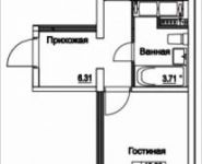 1-комнатная квартира площадью 39 кв.м, Муравская 2-я ул., 7 | цена 4 729 072 руб. | www.metrprice.ru