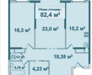2-комнатная квартира площадью 82.4 кв.м, Парусная, 1 | цена 7 712 476 руб. | www.metrprice.ru