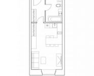 1-комнатная квартира площадью 34.4 кв.м в Лофт-проект "Kleinhouse", Нижняя Красносельская улица, 35 | цена 7 500 000 руб. | www.metrprice.ru
