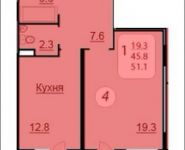 1-комнатная квартира площадью 51 кв.м, Ленинский пр-т, 40 | цена 5 365 500 руб. | www.metrprice.ru