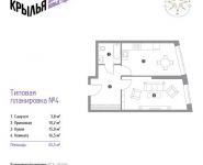 1-комнатная квартира площадью 45.5 кв.м,  | цена 8 651 689 руб. | www.metrprice.ru
