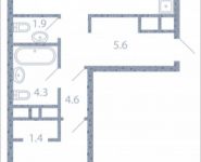 2-комнатная квартира площадью 66.3 кв.м, Новоалексеевская, 16с7 | цена 15 688 270 руб. | www.metrprice.ru