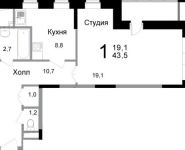 1-комнатная квартира площадью 47 кв.м, Барышевская Роща ул., К15 | цена 4 436 740 руб. | www.metrprice.ru