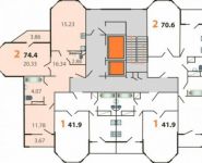 2-комнатная квартира площадью 74.4 кв.м в ЖК "Дом в Федурново", Акуловская улица, 23 | цена 3 570 000 руб. | www.metrprice.ru