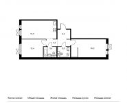 2-комнатная квартира площадью 66.5 кв.м, жилой комплекс Саларьево Парк, к13/1 | цена 7 833 700 руб. | www.metrprice.ru