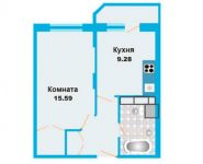 1-комнатная квартира площадью 35.3 кв.м, Рябиновая ул, 10 | цена 2 280 000 руб. | www.metrprice.ru