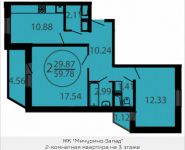 2-комнатная квартира площадью 60.7 кв.м, Большая Очаковская, 44, корп.2 | цена 9 469 200 руб. | www.metrprice.ru