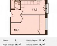 1-комнатная квартира площадью 38.9 кв.м, Глинищевский переулок, 5/7 | цена 3 462 100 руб. | www.metrprice.ru