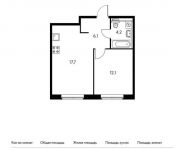 1-комнатная квартира площадью 40.1 кв.м,  | цена 4 078 170 руб. | www.metrprice.ru