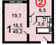 1-комнатная квартира площадью 40 кв.м, Москва, корп.6 | цена 4 670 000 руб. | www.metrprice.ru