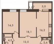 2-комнатная квартира площадью 71.1 кв.м, улица Дмитрия Ульянова, 6к1 | цена 13 206 469 руб. | www.metrprice.ru