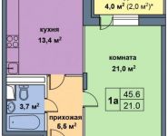 1-комнатная квартира площадью 45 кв.м, Аникеевская ул. | цена 3 328 800 руб. | www.metrprice.ru