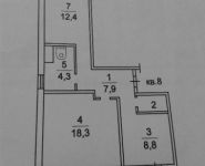 2-комнатная квартира площадью 55 кв.м, Белая дача мкр, 21 | цена 6 600 000 руб. | www.metrprice.ru