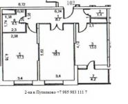 2-комнатная квартира площадью 66.1 кв.м, Новотушинская ул., 6 | цена 6 100 000 руб. | www.metrprice.ru