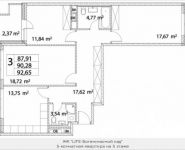 3-комнатная квартира площадью 90 кв.м, Лазоревый пр., 3С7 | цена 19 406 679 руб. | www.metrprice.ru